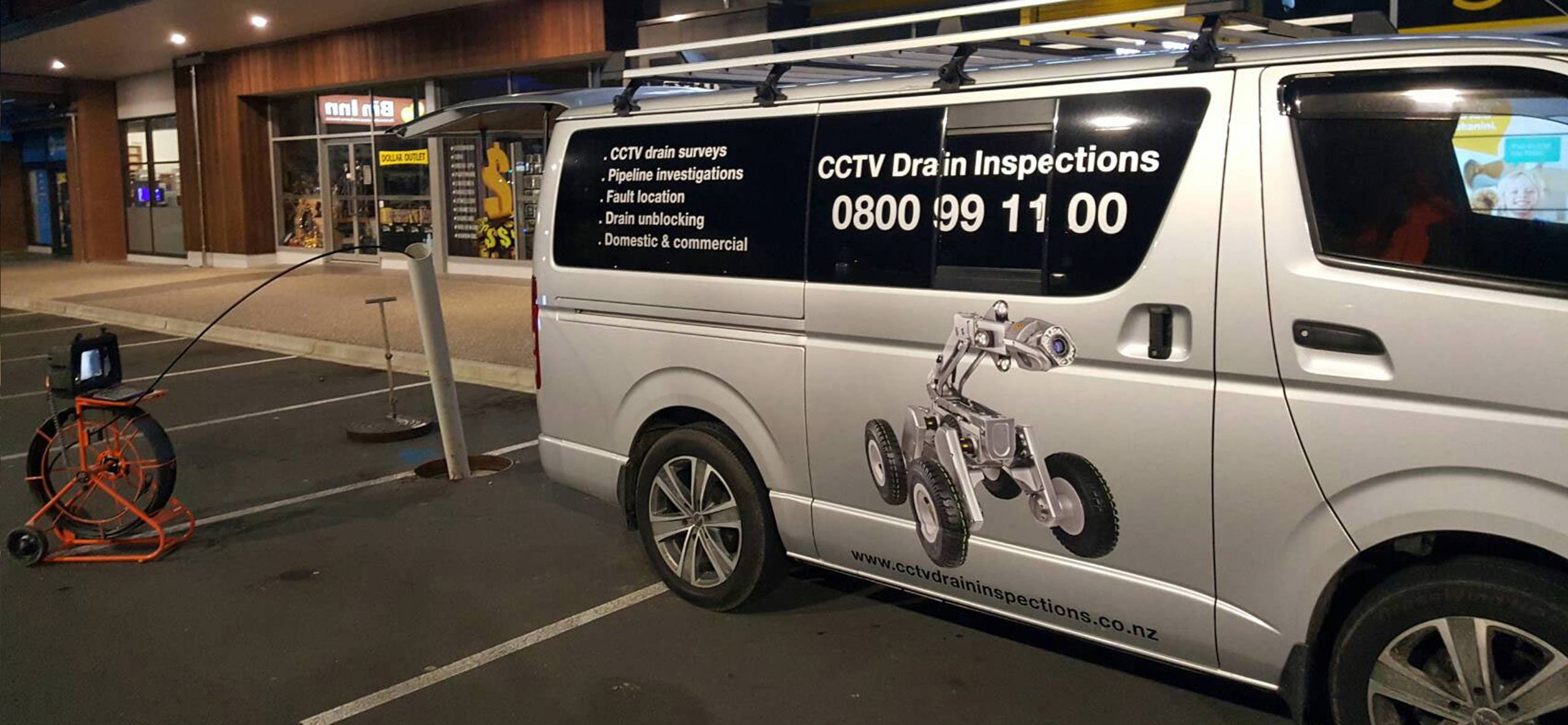 CCTV Drain Inspections - Auckland. Pipeline investigations, Fault location and Drain unblocking.