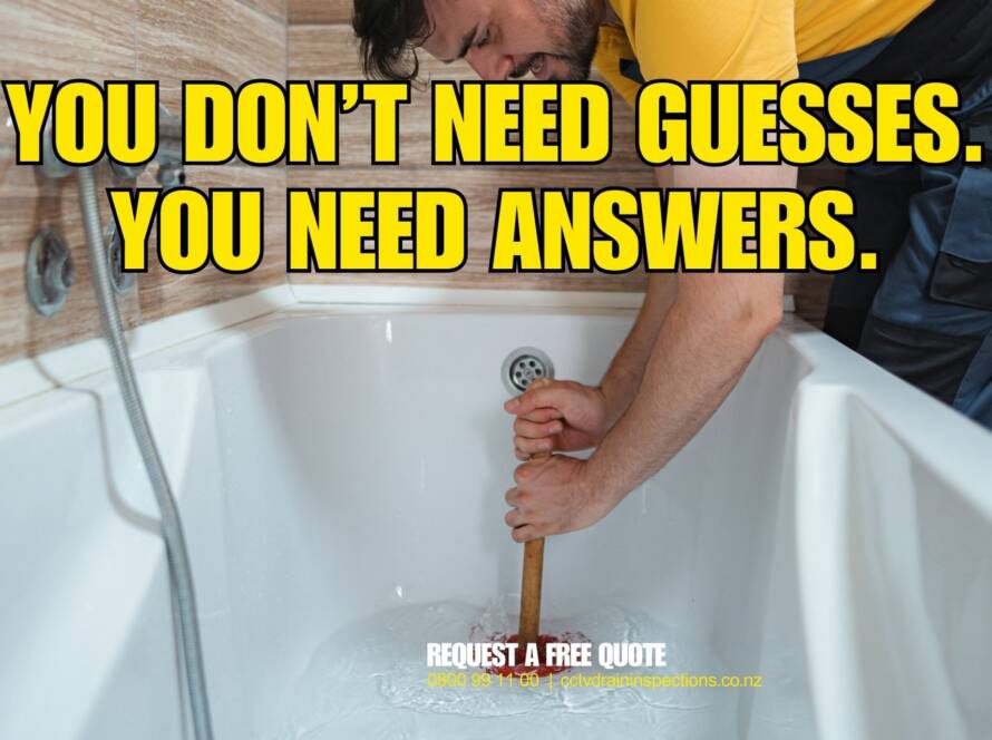 We take the guesses out of blocked drains. CCTV Drain Inspections, Auckland