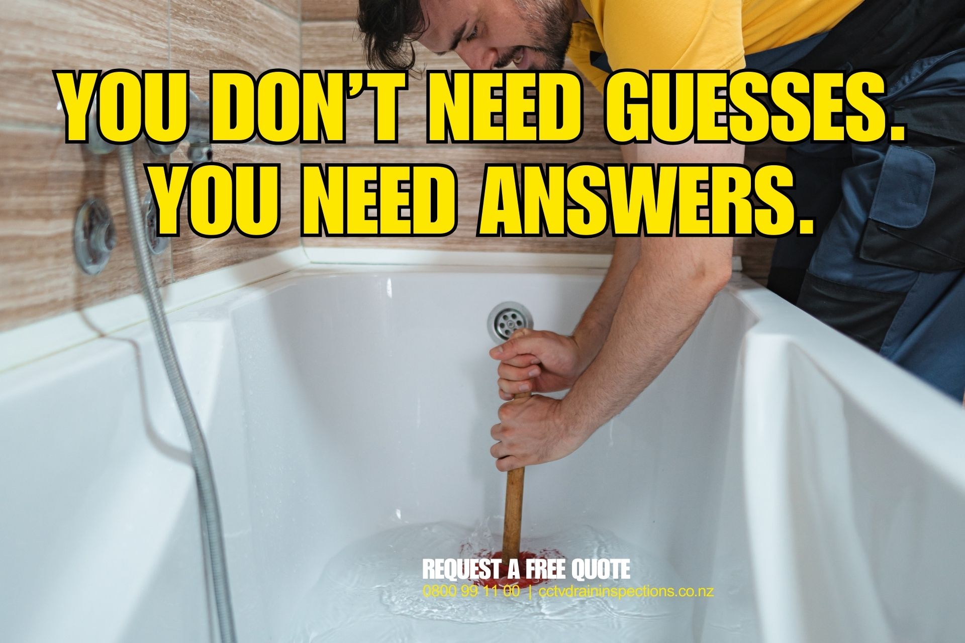 We take the guesses out of blocked drains. CCTV Drain Inspections, Auckland