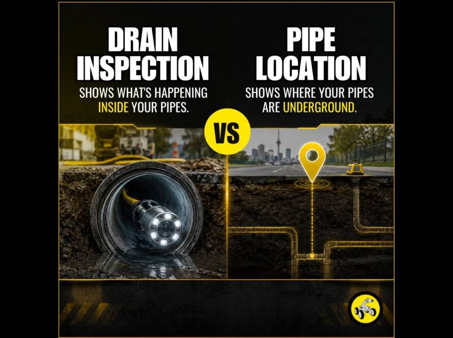Drain inspection shows what's inside your pipes. Pipe location shows where they run underground. Here's how to know which one you need in Auckland.